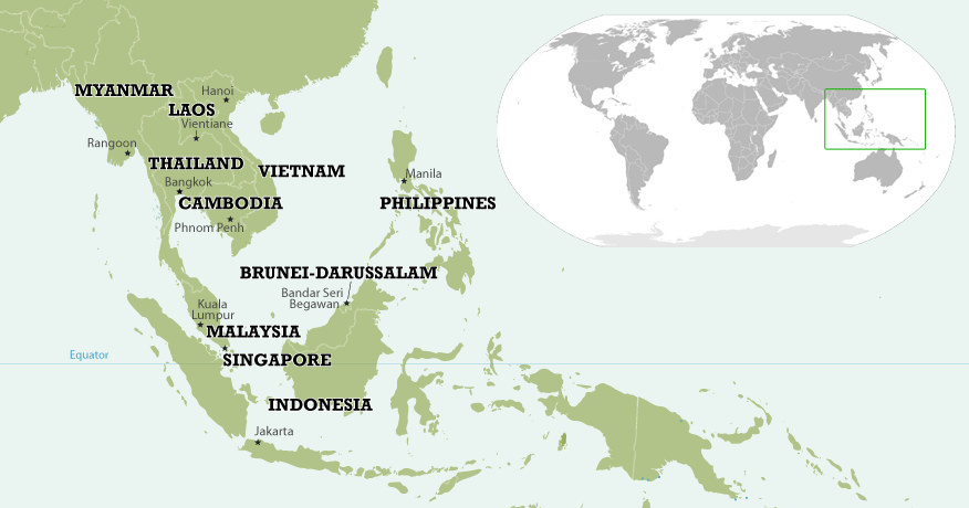 Map of Asean Countries