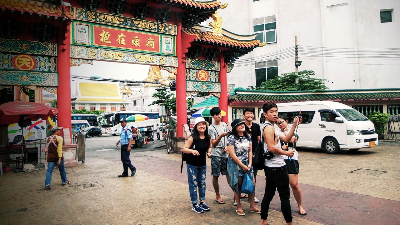Tourists from China visiting Thailand 