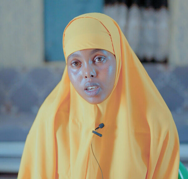 Bisharo, 16, at her school in Somalia, where ECW investments have supported the creation of a girls