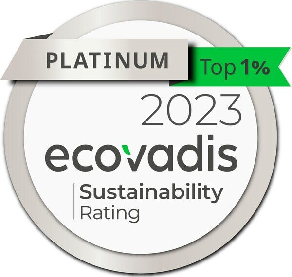 EcoVadis Sustainability Rating - Platinum Medal