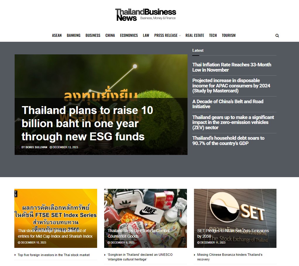 thailand business news 122023