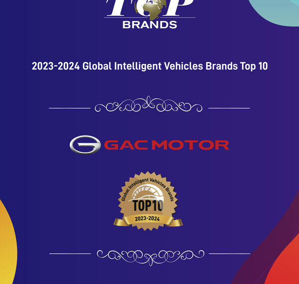 GAC MOTOR awarded "2023-2024 Global Intelligent Vehicles Brands Top10" (PRNewsfoto/GAC MOTOR)
