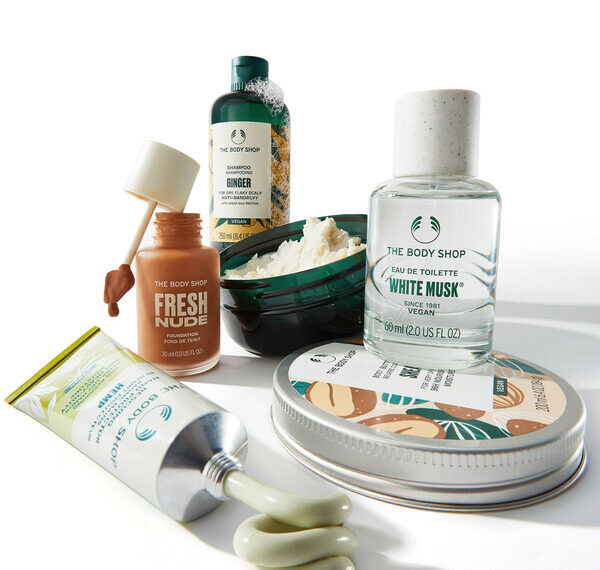 100% of The Body Shop’s product formulations have been certified as Vegan by The Vegan Society