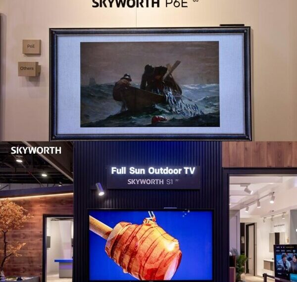 SKYWORTH  Lifestyle series TV: Clarus Full Sun Outdoor TV, Canvas Art Display, and the Companion Portable Display, offering an exquisite blend of form and function tailored to diverse lifestyles.