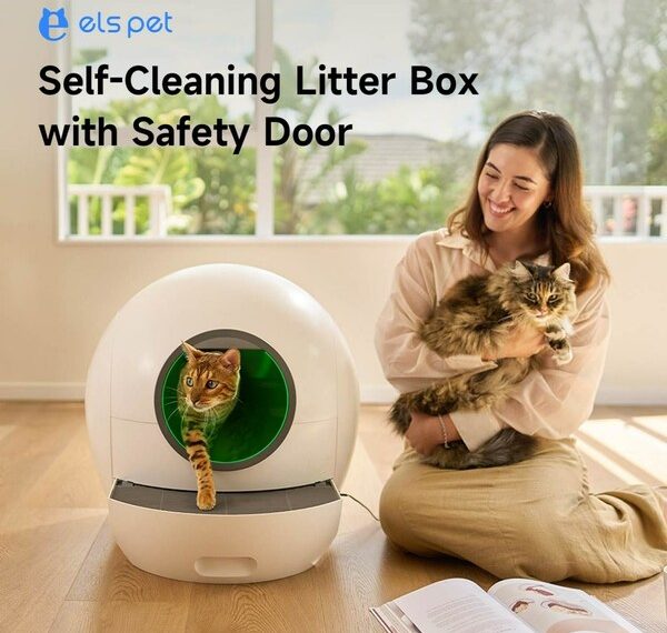 Introducing Els Pet Self Cleaning Cat Litter Box With Safety Door Taking Care Of The Dirty Work