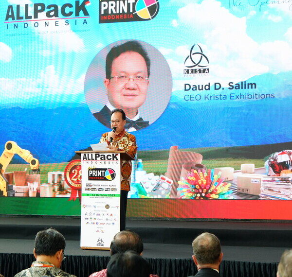 Krista Exhibitions Chief Executive Officer Daud D Salim at ALLPack Indonesia Press Conference in on Friday, 10 May 2024 at Dusit Thani Manila