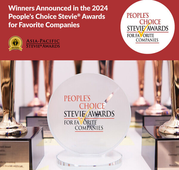 Eight winners of a public vote for favorite companies to be honored with crystal People’s Choice Stevie® Awards trophies. Winners were determined by a worldwide public vote in which 38,000 votes were cast for the most innovative organizations across industry categories.