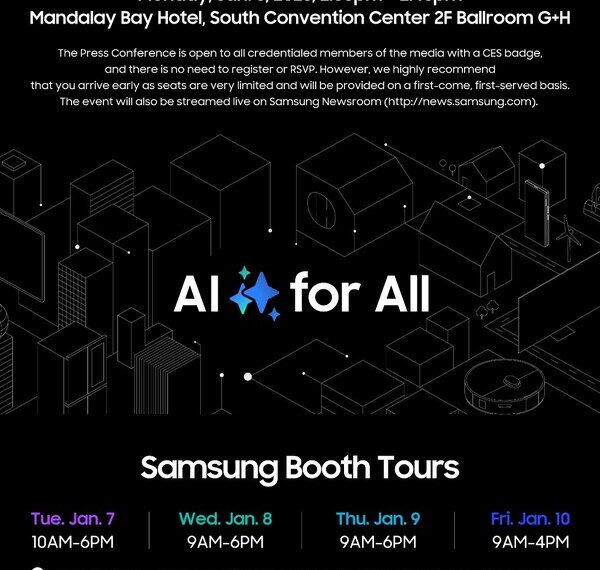 Invitation Samsung Press Conference CES 2025 AI All Everyday Everywhere